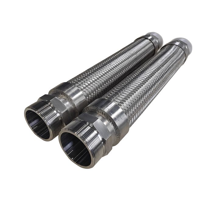 Threaded connection metal hose